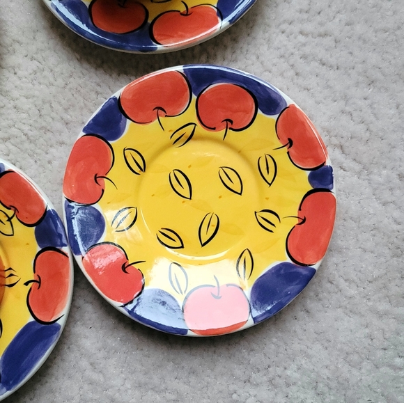 Canhome Hand-Painted Ceramic Espresso Cup and Saucer Set (4 Sets) - Picture 3 of 7